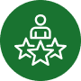 Person with three stars icon representing specialized industry knowledge