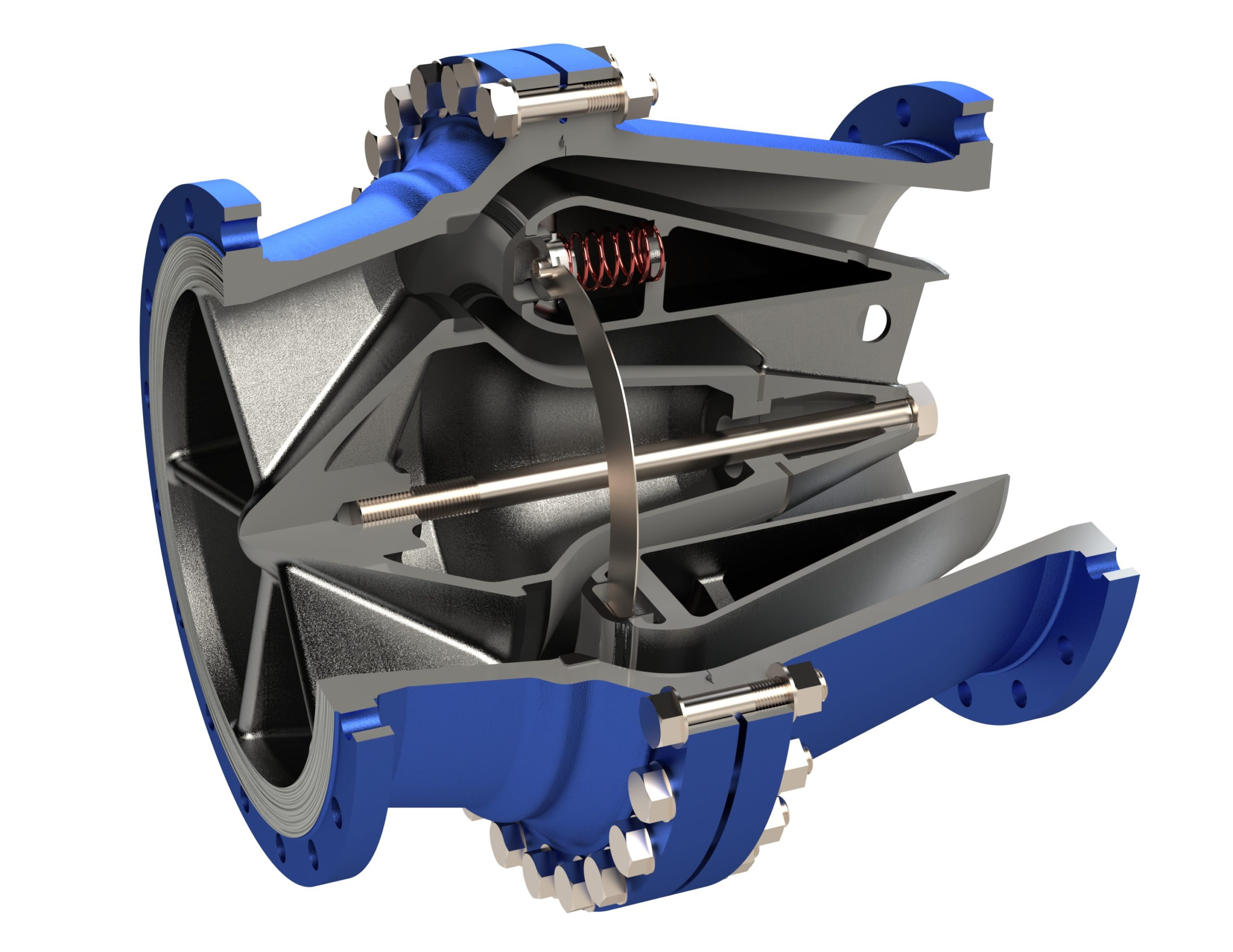 Axial Flow Non-Slam check valve — side view