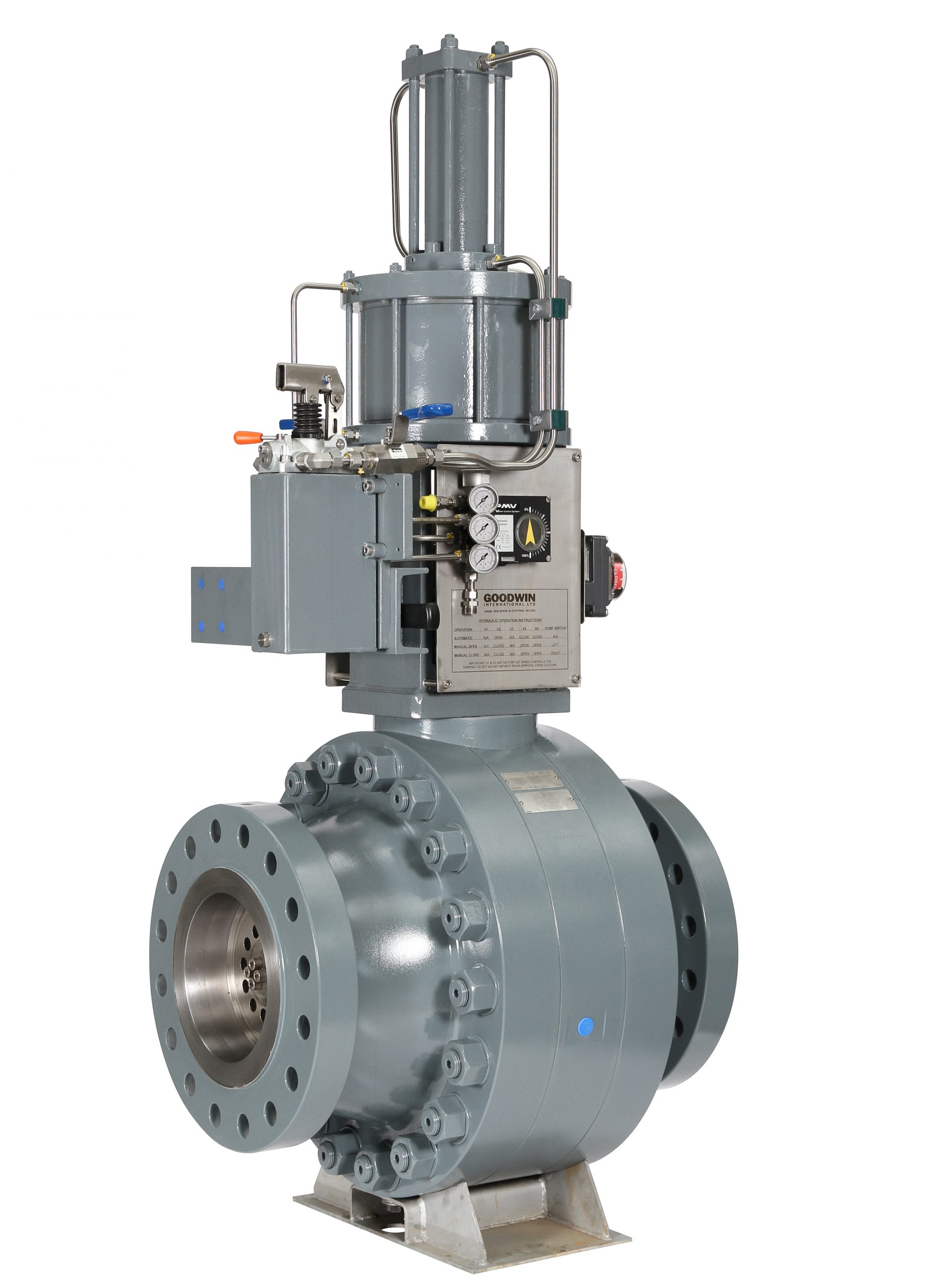Axial control valve for high-pressure severe service applications