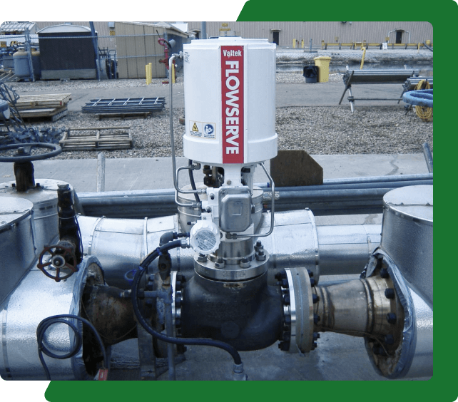 N2X application engineer evaluating control valve configurations for a severe service process system