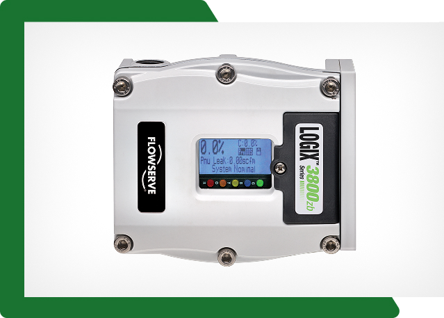Logix 3800zb zero-bleed valve positioner — smart emissions-reducing actuation package